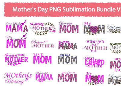 Mother's Day Sublimation Bundle - 20 bundle 20 mothers day png sbg sublimation