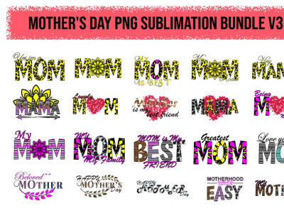 Mother's Day Sublimation Bundle V3 ai bundle v3 eps png sbg sublimation