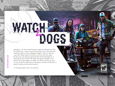 game ui - Watch Dogs 2 design game ui web