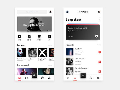 My Music app design invite ios music sketch ui