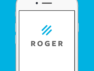 Roger app logo logo design product branding product naming