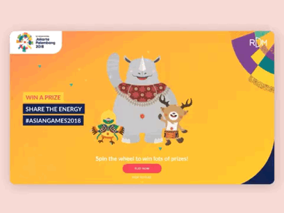 Asian Games 2018 Microsite ui ux webdesign