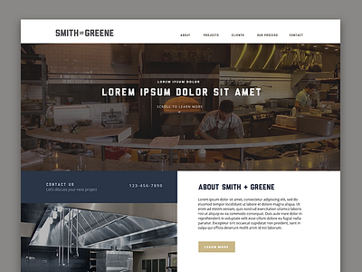 Smith & Greene Home Page construction culinary interactive kitchen restaurant web web design