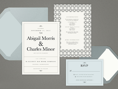 Classic Typography Wedding Invite