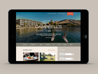 Campbell's Resort Website hotel resort travel vacation web design website