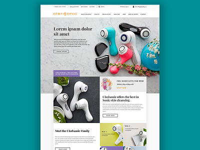 Clarisonic Website Redesign beauty ui web design website