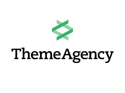 Theme Agency Logo agency brackets branding code green identity logo theme wordpress