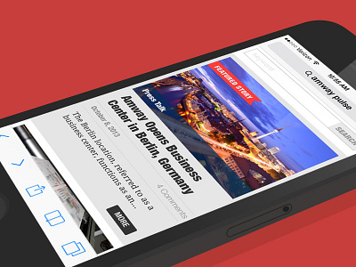 Pulse Mobile Feature application corporate design mobile news web app