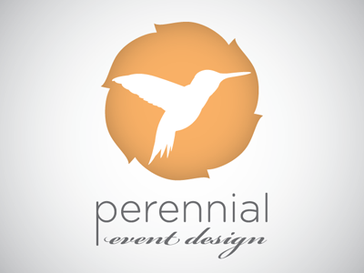 Perennial Event Design Logo bird branding icon illustration logo typography