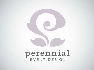 Perennial Event Design Logo 2 branding design flower icon illustration logo typography