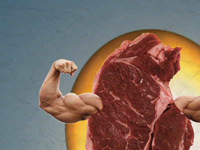 Meat Man collage fine art meat muscles photoshop