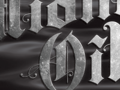 Midnight Oil baroque design gothic halloween illustration lettering ligature raster typography vector