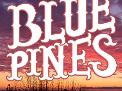 The Blue Pines band design hand drawn illustration illustrator lettering photoshop sky typography