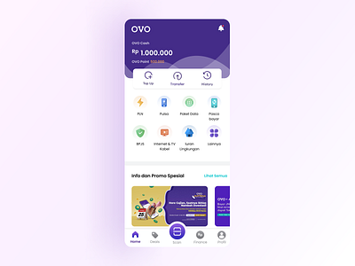 OVO - Home Page app branding design illustration ui ux