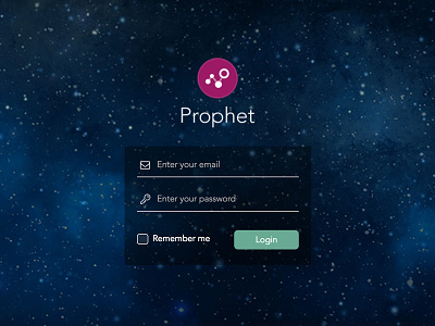 Prophet Login design login password starfield travel ui username ux