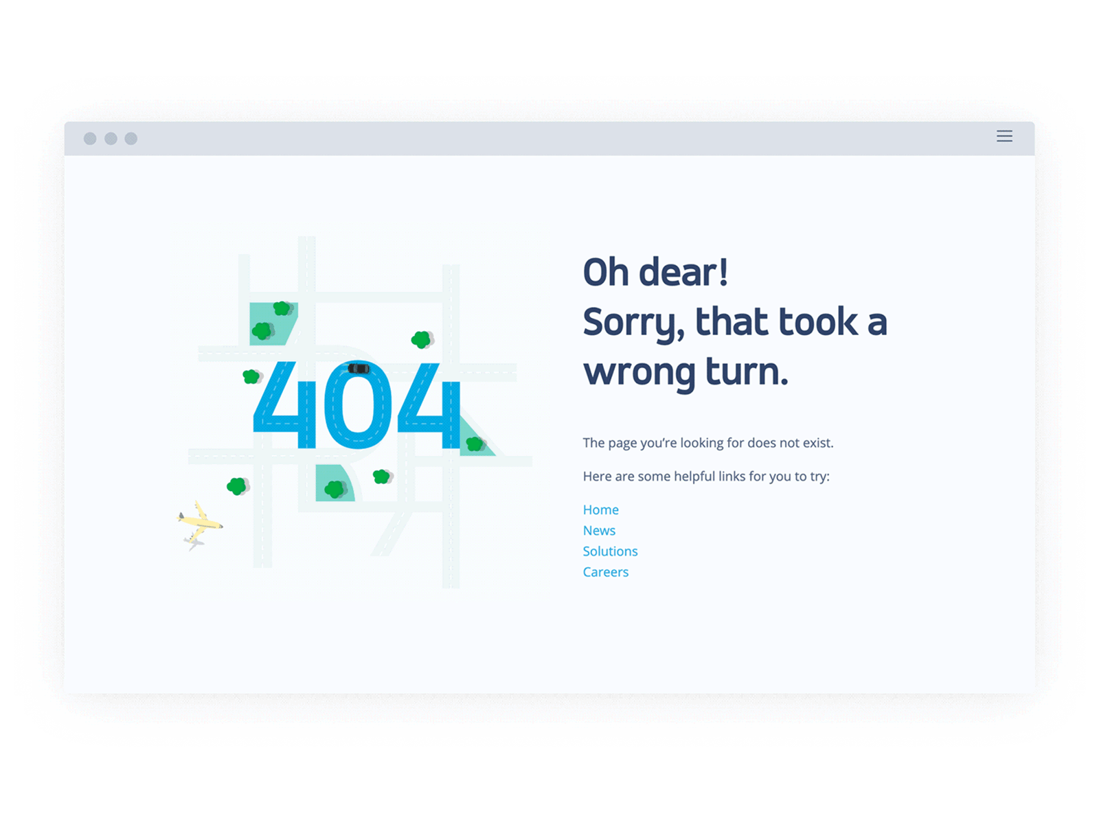 Via's 404 Page 404 page animation error page illustration ui