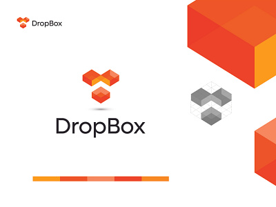 Modern Dropbox Logo design 3d app box branding clean creative design emblem graphic design iconic illustration logo logo design midea minimal modern professional tec technology unique