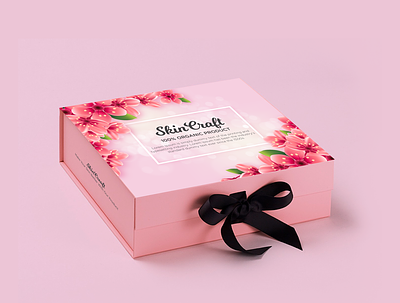 Box Packaging Design box packaging clean cosmetic floral flower gift box graphic design illustration minimal packaging design skincare