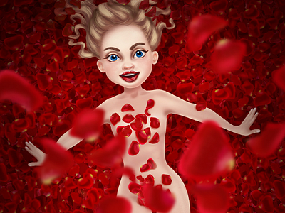 American Beauty american beauty blondie film girl illustration love movie romantic roses sexy