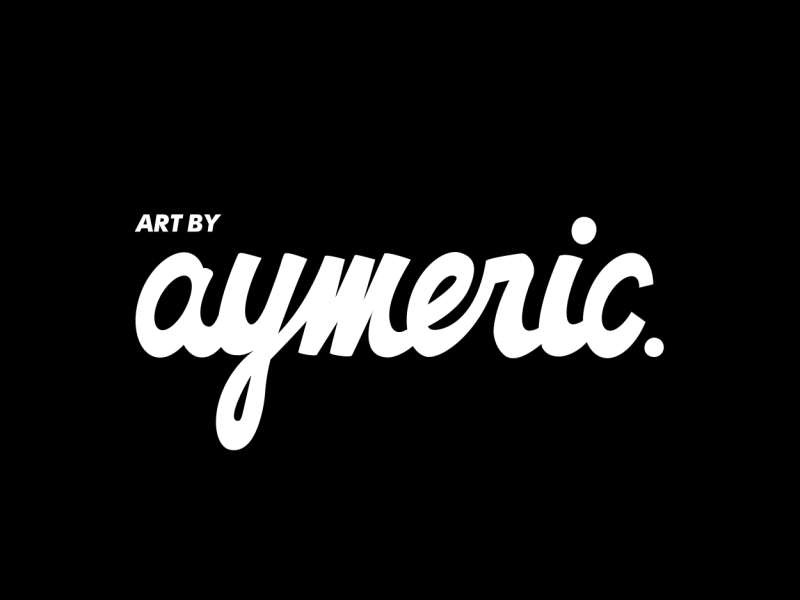 Aymeric animated animated gif animation calligraphy intro lettering logo motion