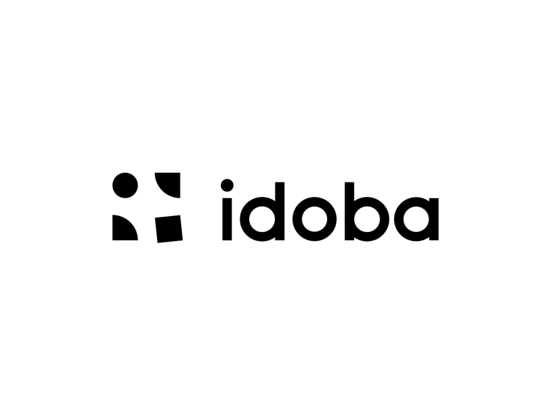 IDOBA 2d animation animated logo animation gif justysmile lettering logo logo intro logo reveal logotype motionanimationg