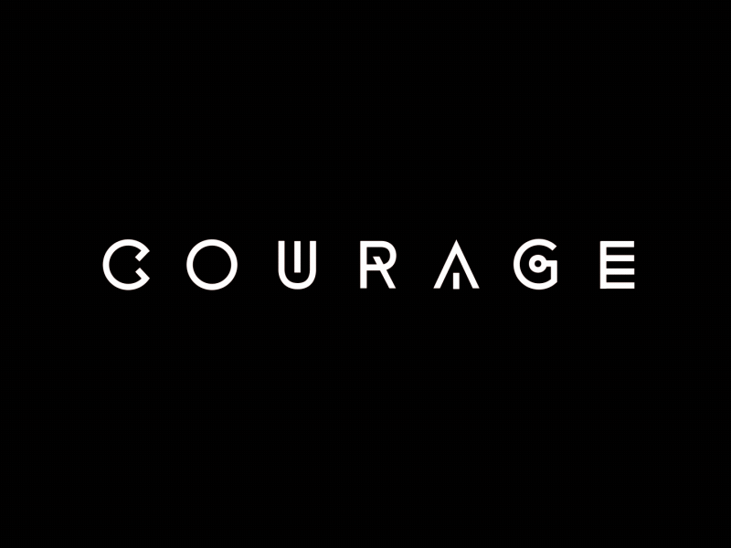 Courage ae after aftereffects animation brand branding gif lettering lines logo motion