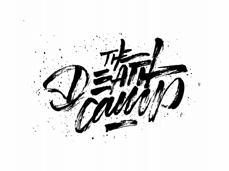 The Death Camp animation calligraphy design gif intro lettering liquid logo motion sketch wip