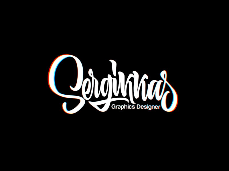 Sergikkas aftereffects animation calligraphy gif intro lettering logo logotype motion