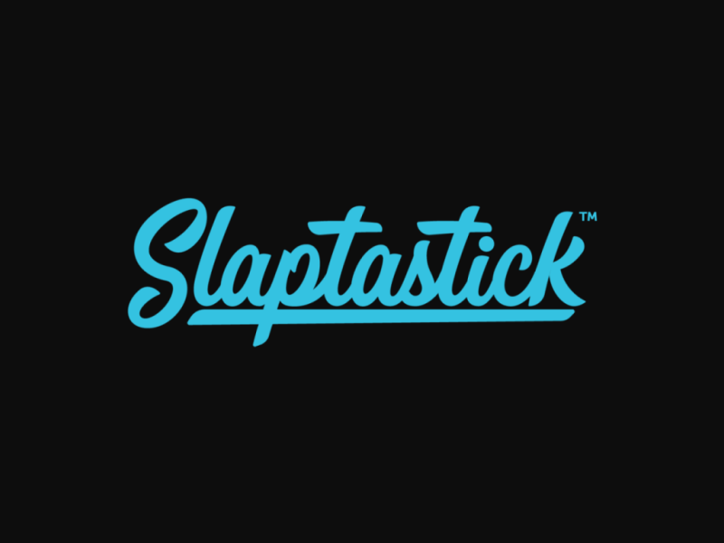Slaptastick animated animation brand calligraphy gif intro lettering logo motion ui