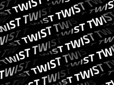 Twist animated animation dailyui digital glitch logo motion text twist ux