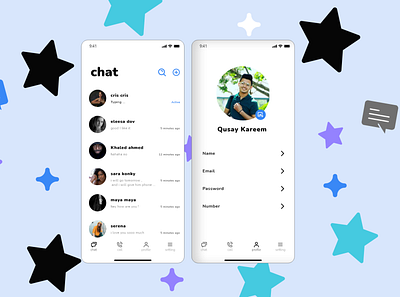 Chat app app design graphic design icon ui ux