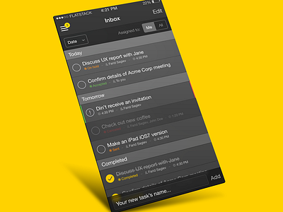 iOS7 Redesign by FlatStack blur checkbox dark design filter form input ios7 psd task ui ux