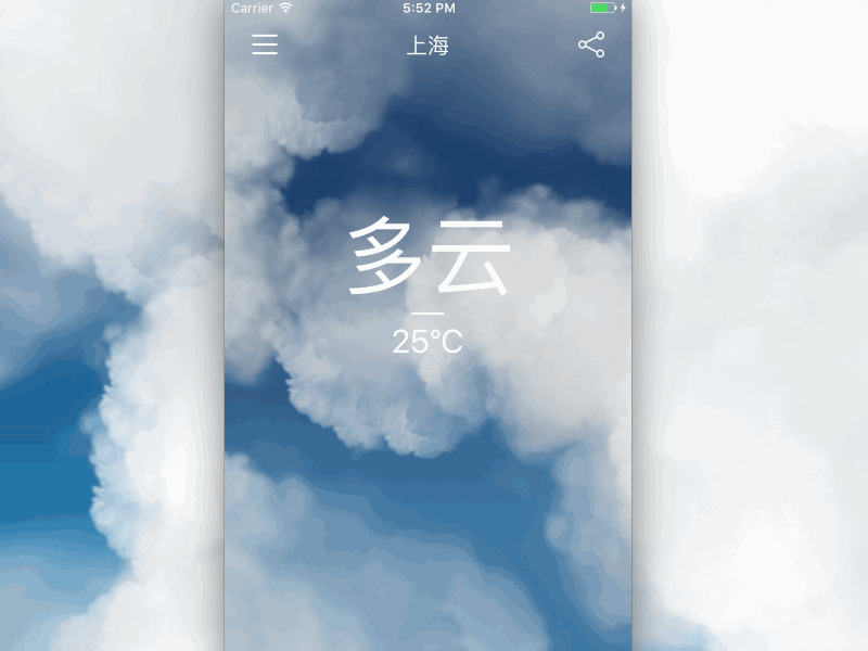 Weather animation canvas clean cloud cloudy css html javascript rain weather