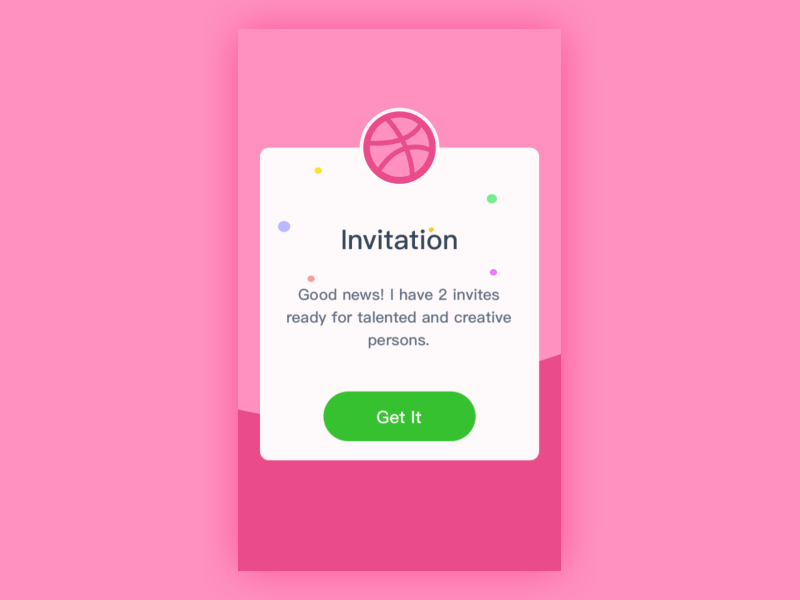 invitation code by steven_fu on Dribbble