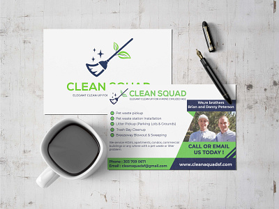 Cleaning Card Design branding design flyer graphic design postcard poster