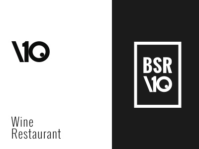 Wine Restaurant "BSR №10" bar grape logo restaurant wine