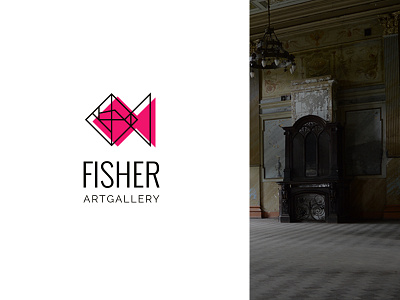 Fisher Art gallery art gallery artgallery fish logo gallery logo art gallery