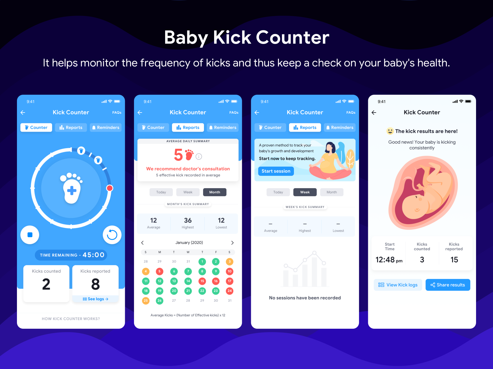 Best baby store kick counter app