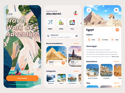 Travel, work and adventure app