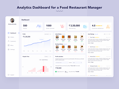 Restaurant Management Dashboard