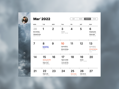 Calendar - Events Exploration design ux