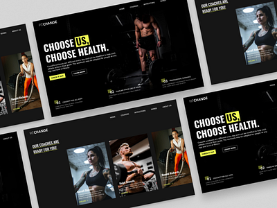 Fitchange - Fitness Landing Page design gym landingpage ui ux website