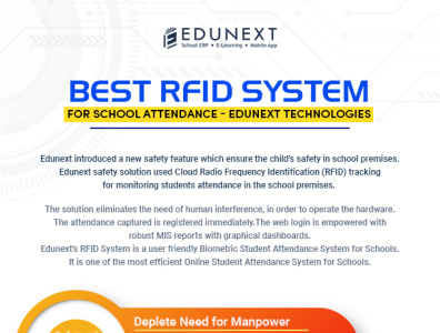 BEST RFID SYSTEM FOR SCHOOL ATTENDANCE- Edunext Technologies attendance system school erp school management school mobile app student attendance