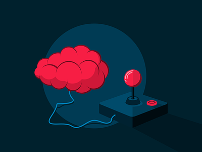 7 Psychological Biases to (Ab)use in Your Website Content brain icon illustration joystick psychological