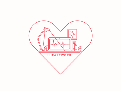Heartwork heart linecons vector workspace