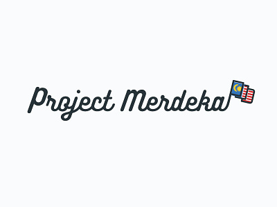 Project Merdeka celebration flag logo logotype malaysia merdeka