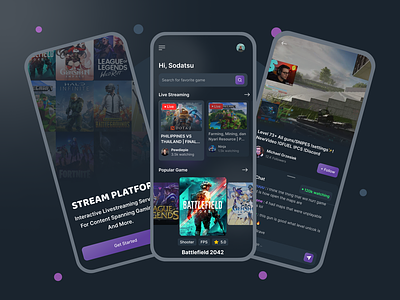 Streaming Platform Mobile App Design