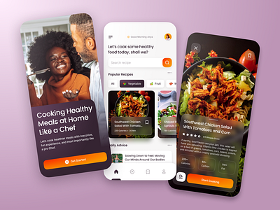 Food Recipe Mobile App Design app clean design design eats food mobile mobile app mobile design popular shot recipes ui ui design