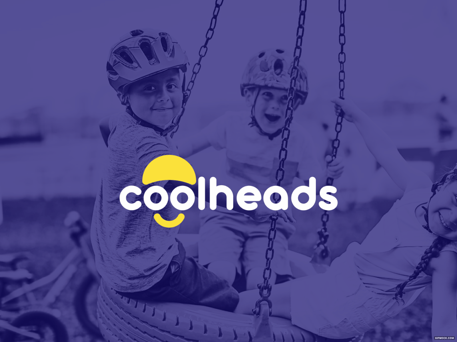 Coolheads branding cheerful children colorful graphic design kids-brand logo round