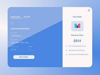 Credit Card Checkout Page